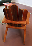 Stylized adirondak chair made with wester red cedar